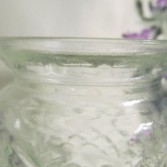 Vintage Anchor Hocking Diamond Cut Apothecary Jar Flower Bottom - Picture 5 of 10